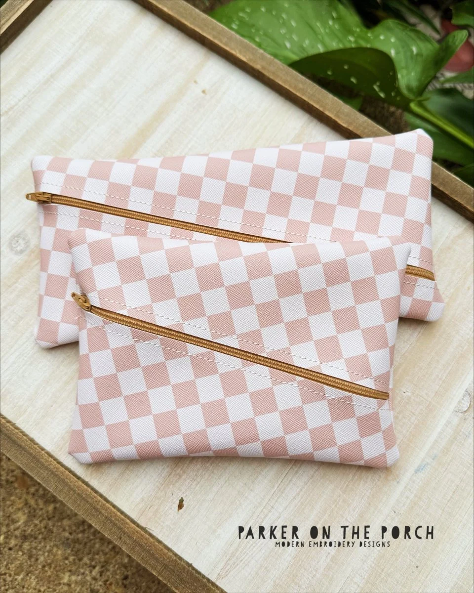 Digital Download - Zipper Size 3 - Diagonal Pencil Case Zipper Bag