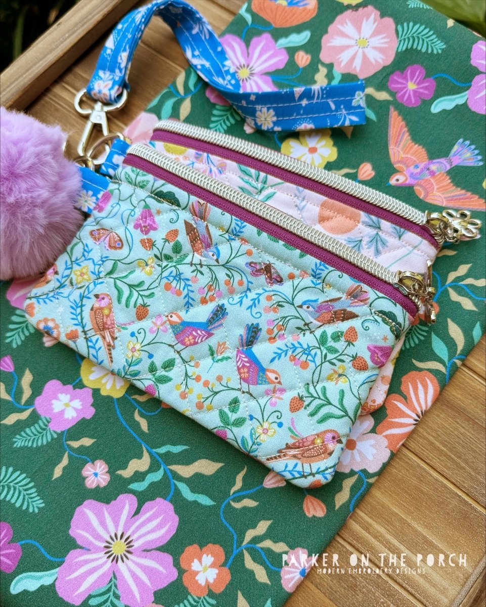 Digital Download - Zipper Size 4.5 or 5 - Quilted Wristlet Zipper Bag - Image 2