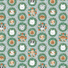 Fat Quarter Fabric Bundle - Merry Pawmas - Cotton + Steel Fabrics - Image 6