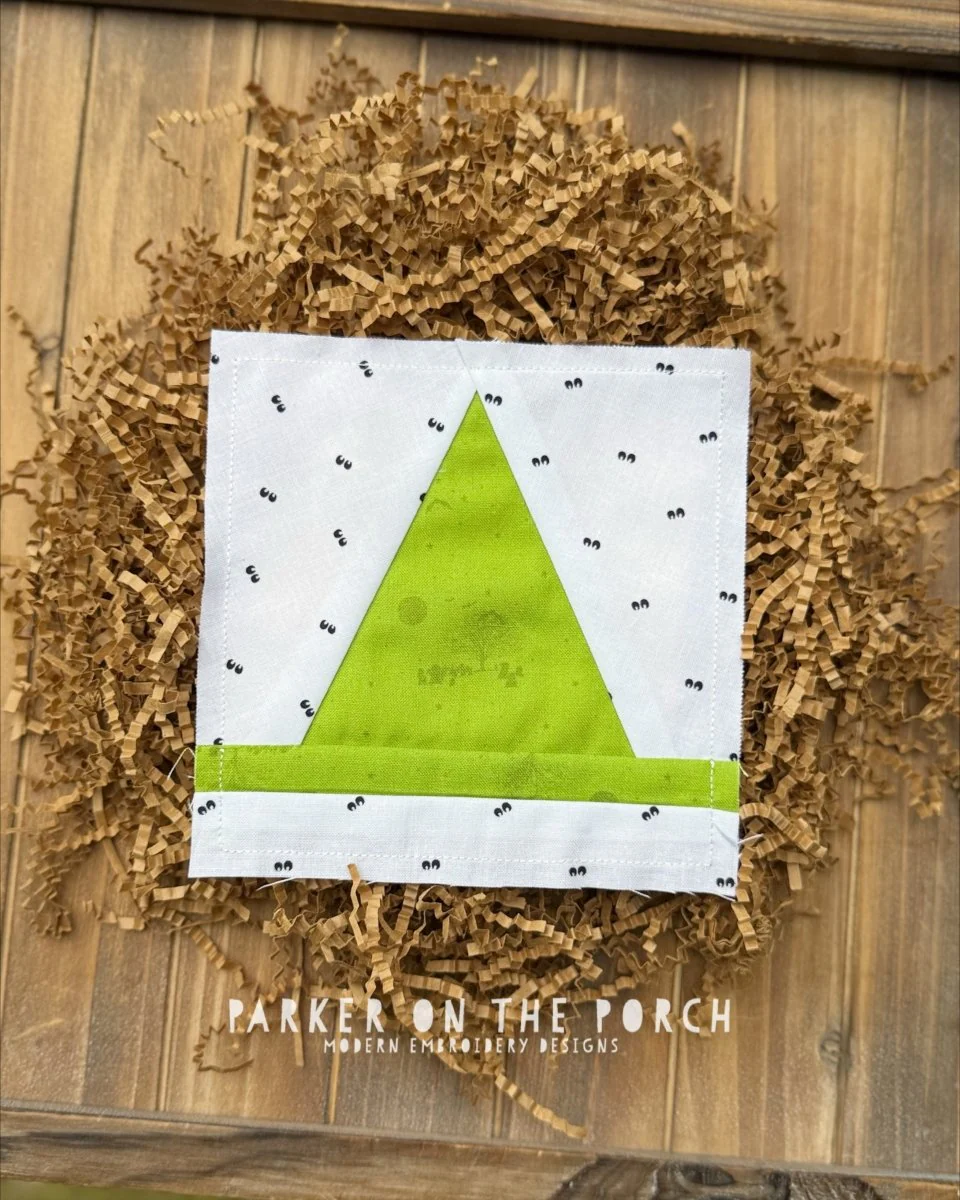 FPP Witch Hat Quilt Block – Digital Embroidery Pattern Download
