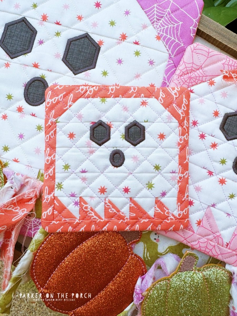 Ghost Coaster FPP - Digital Embroidery Pattern