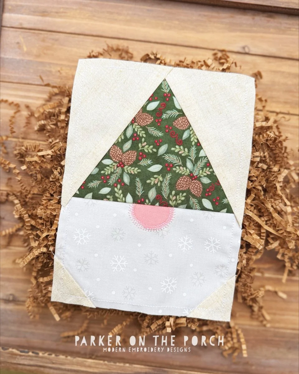 Gnome Quilt Block – Digital Embroidery Pattern Download