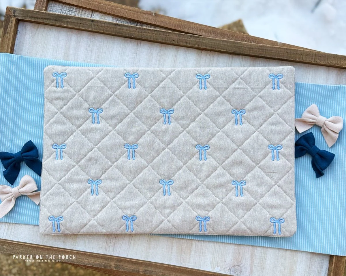 Quilted Bows Placemats – Digital Embroidery Pattern Download - Image 3