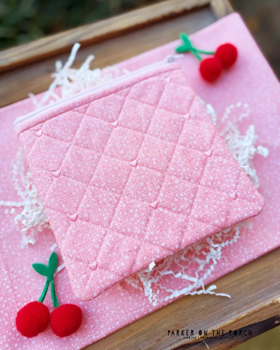 Quilted Heart Zipper Bag – Zipper Size 3 Top Zip- Digital Download - Image 2
