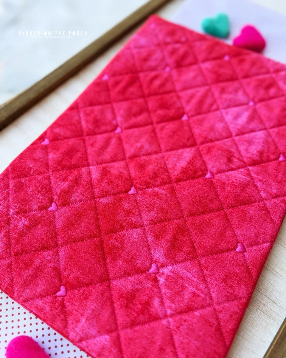 Quilted Hearts Placemats – Digital Embroidery Pattern Download