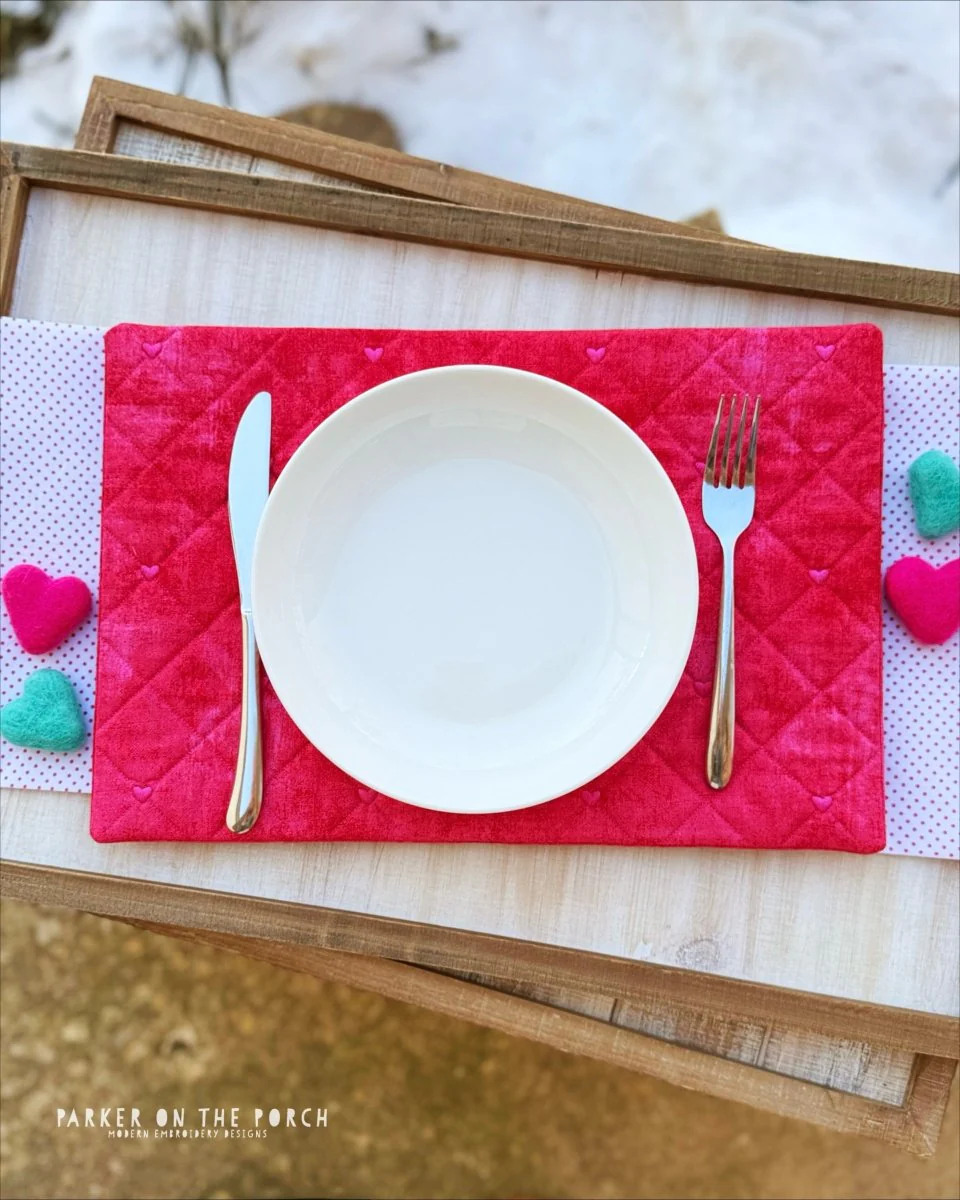 Quilted Hearts Placemats – Digital Embroidery Pattern Download - Image 2