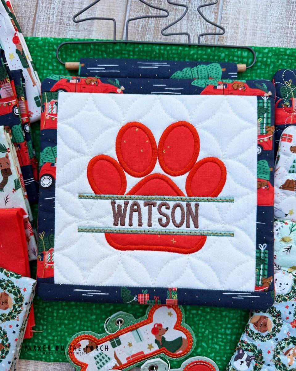 Split Paw Applique - Digital Embroidery Pattern Download