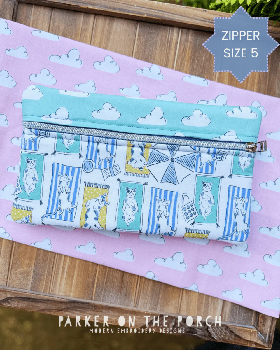 The Basic Bags Collection – Zipper Size 5 Horizontal Front Zip Zipper Bag - Digital Download
