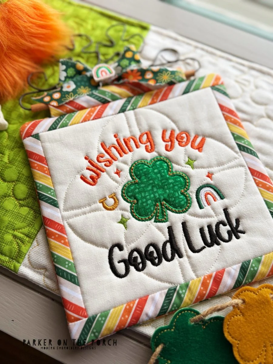 Wishing You, Good Luck Mini Quilt Embroidery Pattern – Digital Download - Image 2